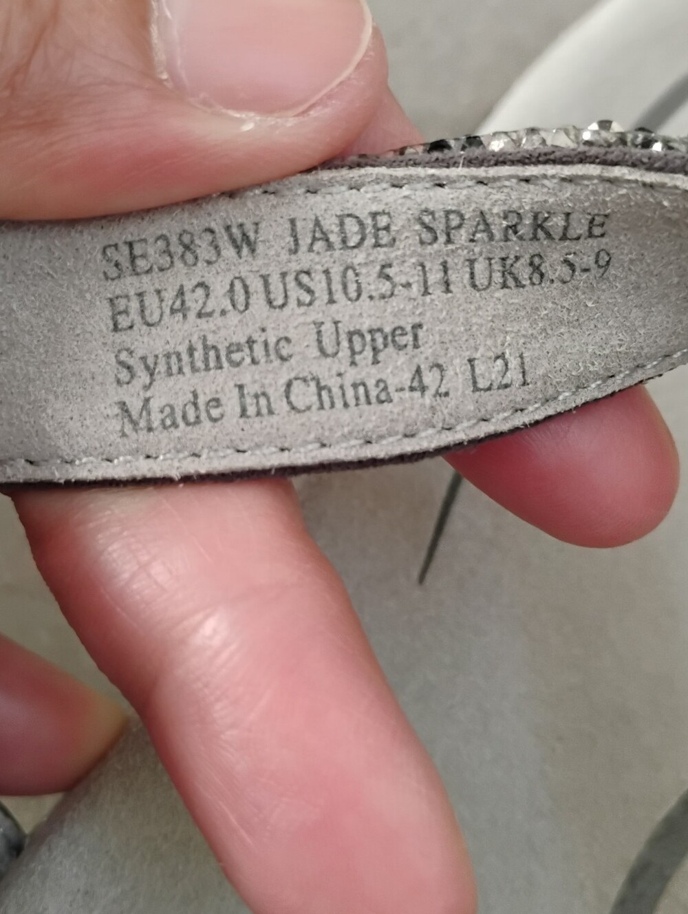 Aetrex Women's Jade Sparkle T‑Strap Sandals in Silver - Picture 5 of 5